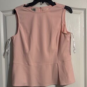 Anne Klein Soft Pink Sleeveless Blouse